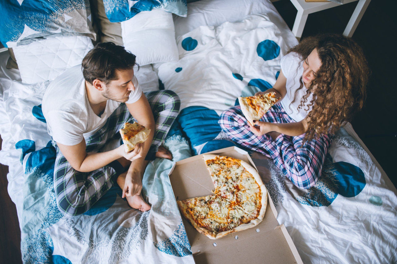 Pizza is one of the things you shouldn't bring to bed