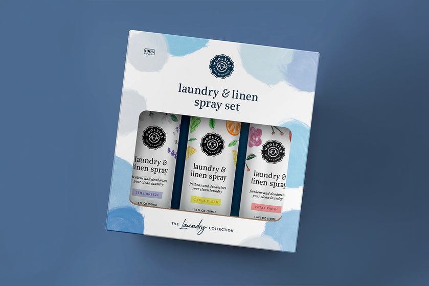 laundry and linen spray set packaging