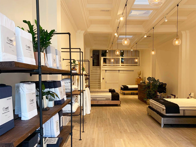 Inside the nest bedding santa monica, california showroom