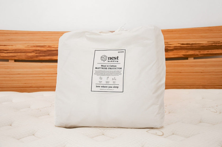 the wool & cotton mattress protector cotton bag packaging