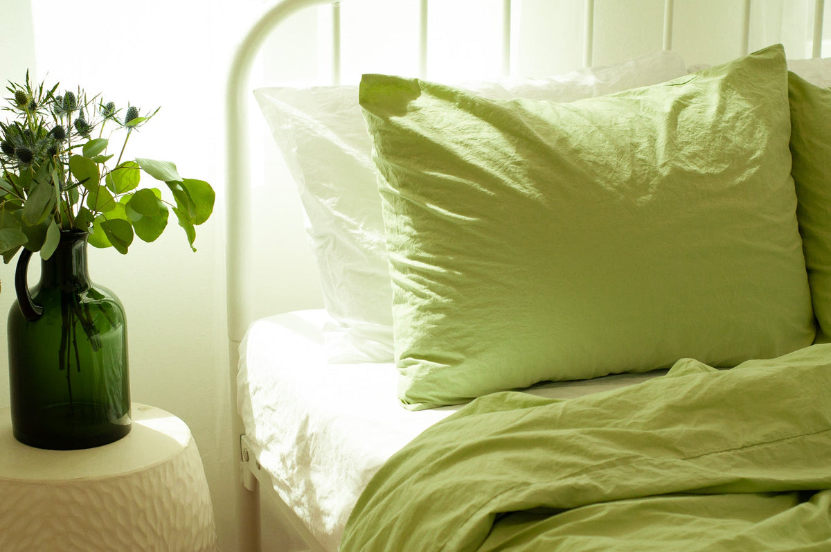 Organic Cotton Crinkle Percale Pillowcase Set Nest Bedding Nest Bedding®