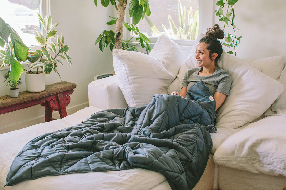 Luxury Weighted Blanket  Anxiety Calming Covering - Nest Bedding – Nest  Bedding®
