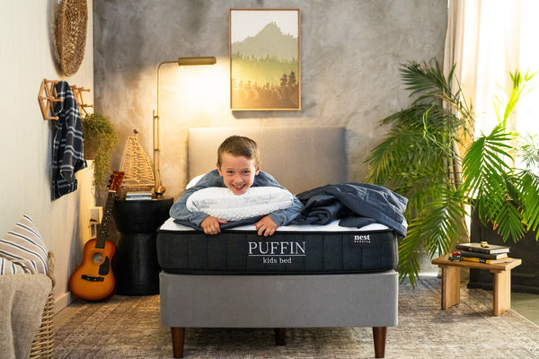 Child on Puffin mattress