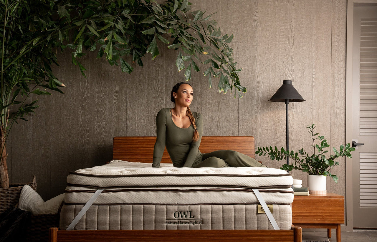 Woman lying on Owl Mattress