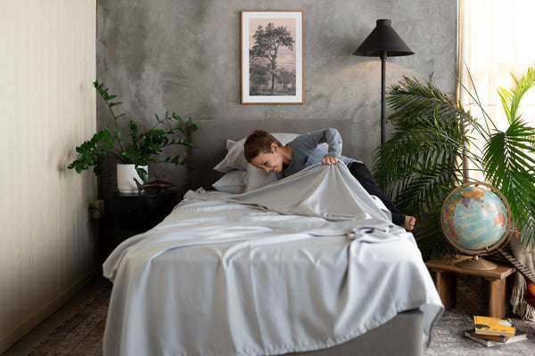 Child getting into bed