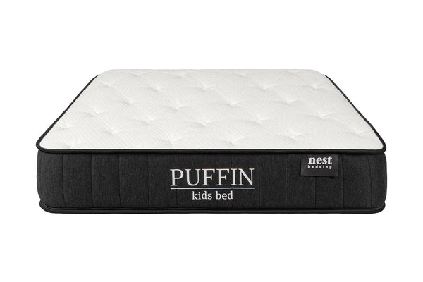 the puffin kids bed mattress on a white background