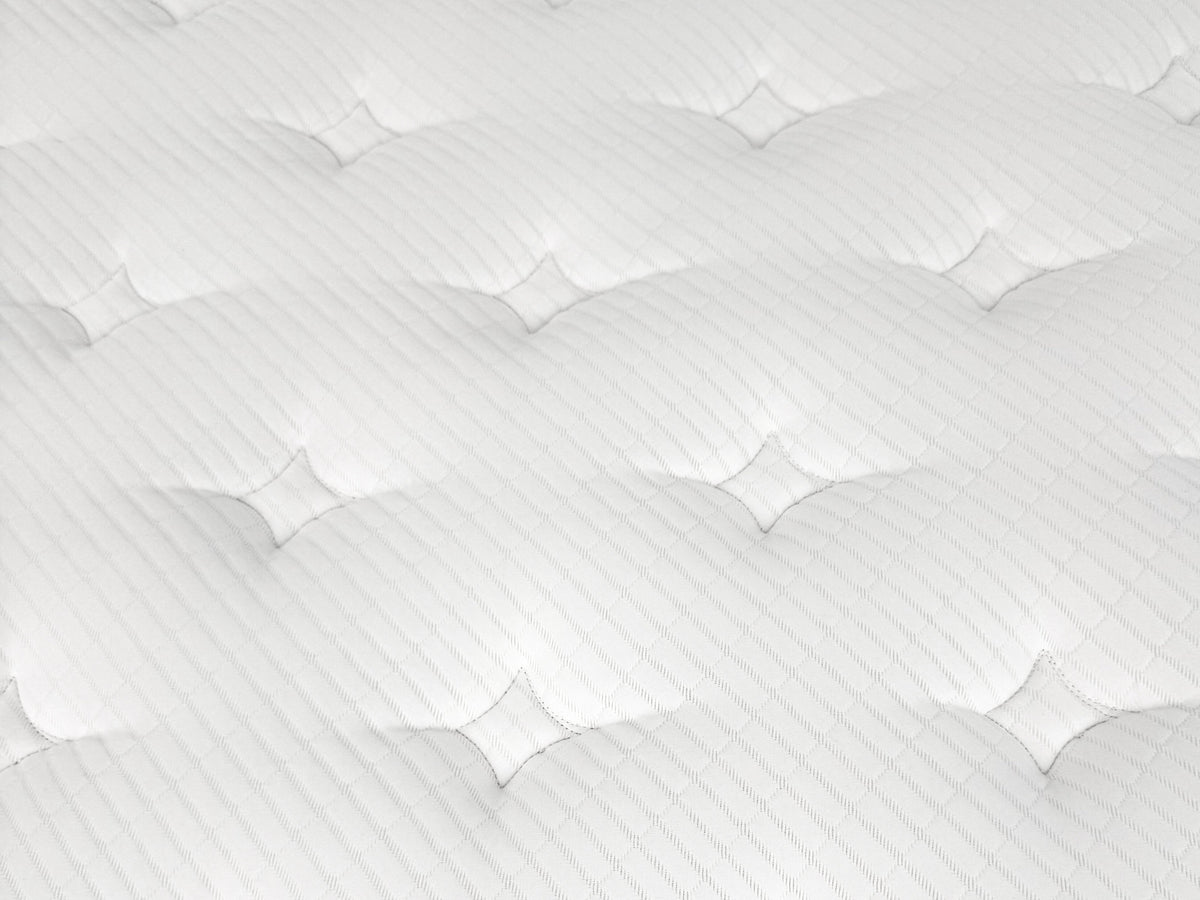 quilted top fabric pattern of the medium side of the raven mattress