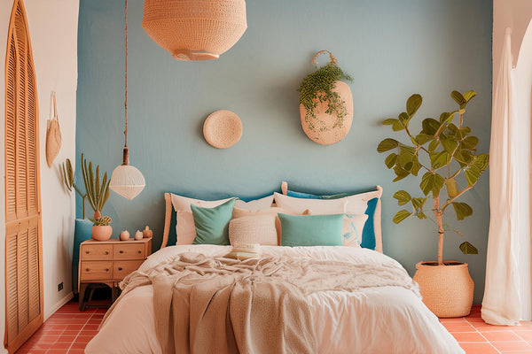 Colorful bedroom decor