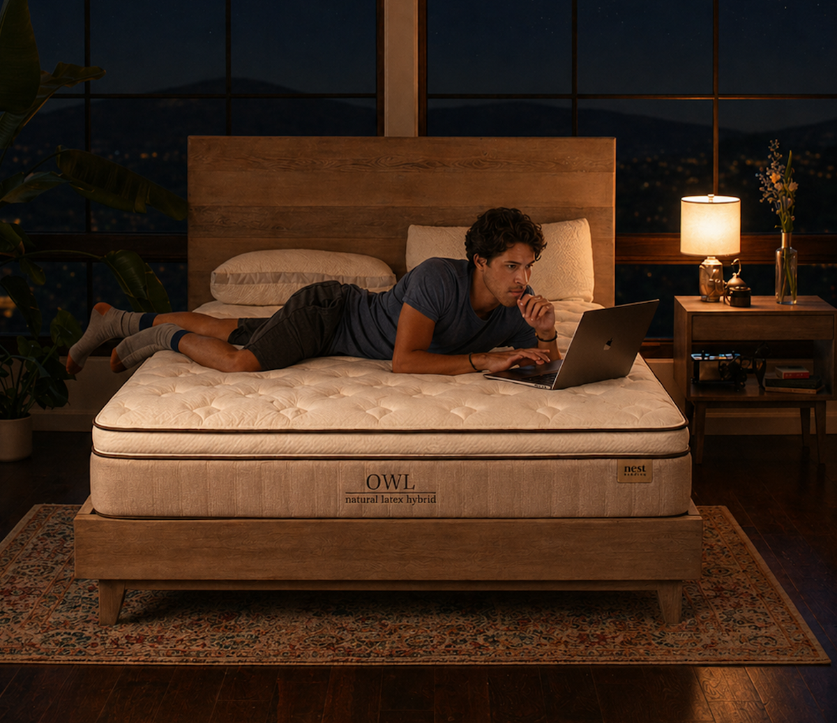 man trying to figure out how to make his bedroom darker