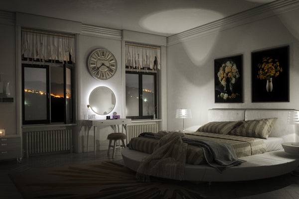 dark bedroom at night