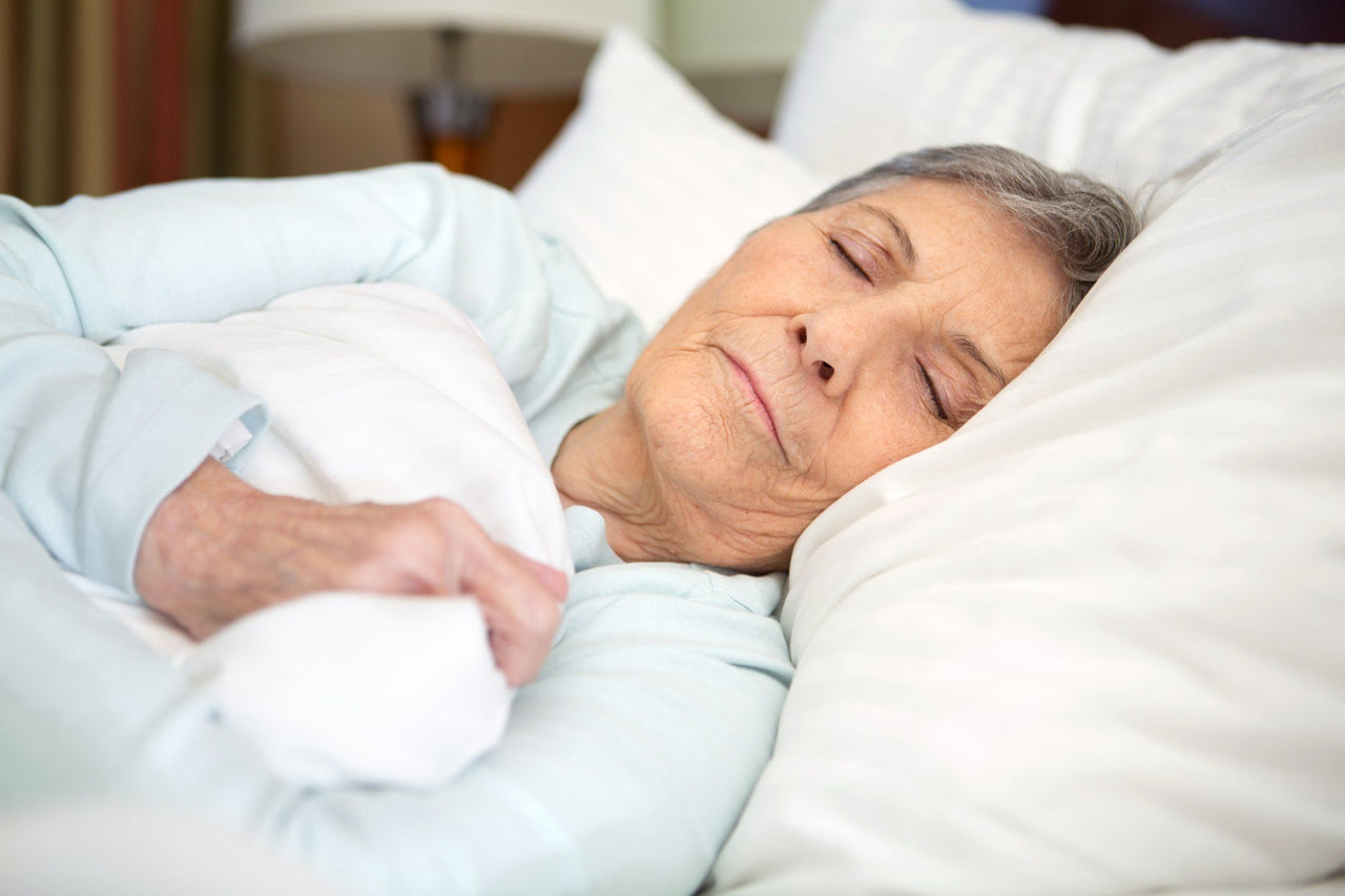bones and sleep elderly woman sleeping