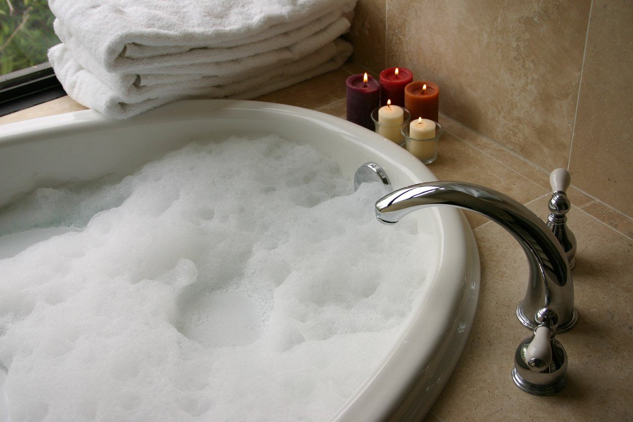 Pamper yourself before bed with a bubble bath