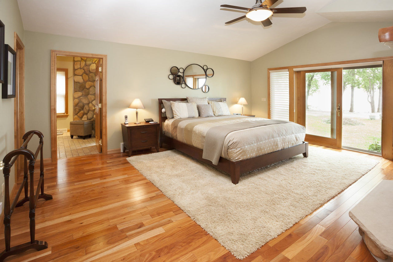 A warm and inviting master suite bedroom