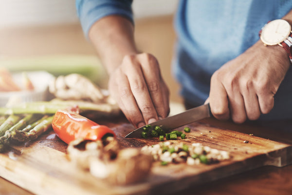 Chopping vegetables to live healthier for a better night’s sleep