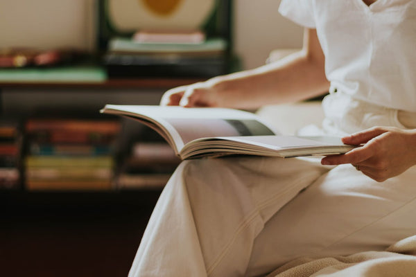 Woman reading a book