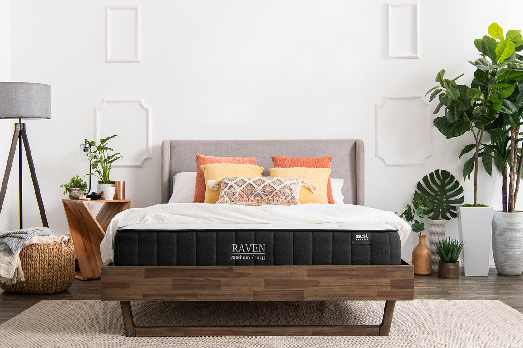 Raven mattress in a luxury bedroom