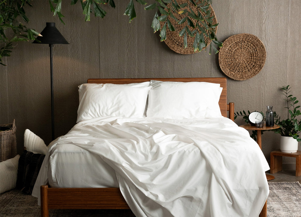White Sateen Organic Cotton Luxury Sheet Sets