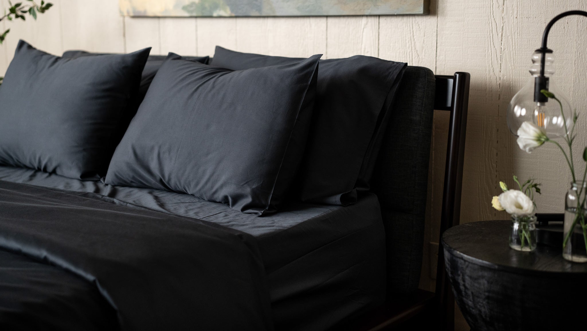 Slate Sateen Organic Cotton Luxury Duvet Cover Set