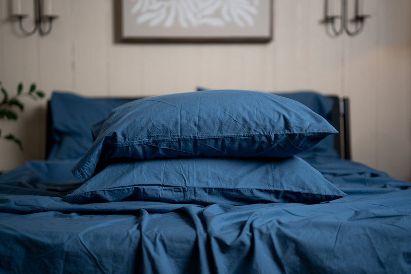 Crinkle Percale Organic Cotton Pillowcase Set - Thumbnail 5