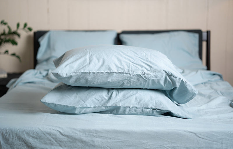 Crinkle Percale Organic Cotton Pillowcase Set - Thumbnail 3