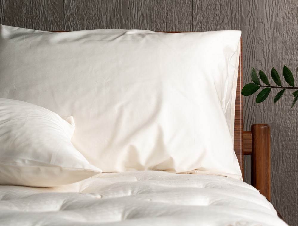 Queen pillow protector on queen sized pillows