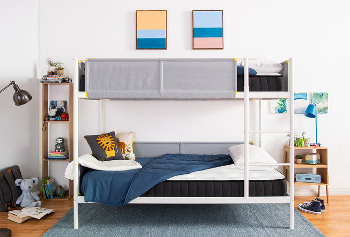puffin mattresses on a bunk bed inside a kids bedroom
