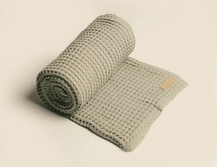 Organic Waffle Throw Blanket - Thumbnail 5
