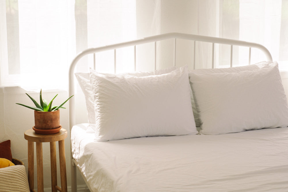 White Kids Crinkle Percale Organic Cotton Sheet Set